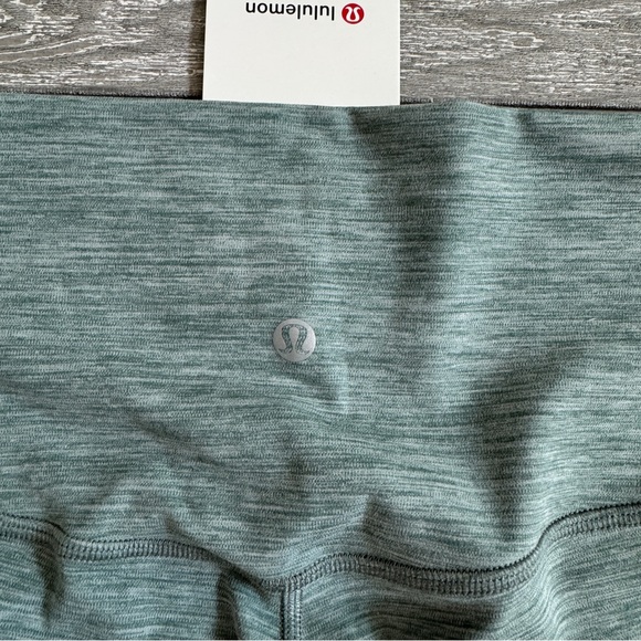 NWT Lululemon Align High Rise Heathered Green Shorts 8” - Picture 4 of 7